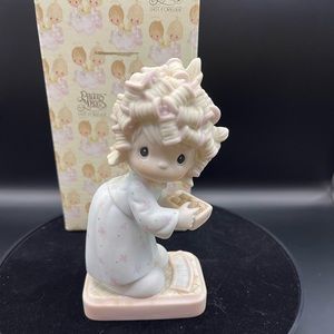 Precious moments figurine with box, name card